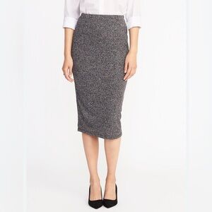 Jersey-Knit Midi Pencil Skirt